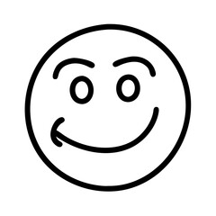 Obraz premium Vector graphic of a simple smiling face emoticon for expressing happiness and positivity online