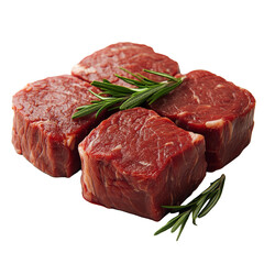 Fototapeta premium Beef isolated on transparent background.