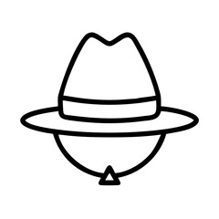 Illustration of a fedora hat with a balloon attached, perfect for party invitations and designs