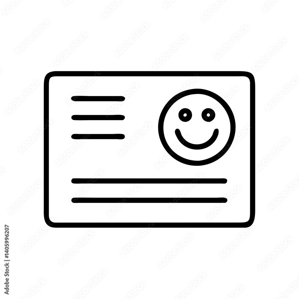Poster vector graphic of a happy card with lines for business and personal use seo optimized design