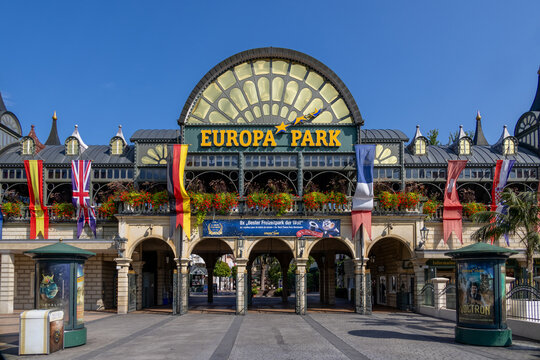 Europa Park Germany, European holiday Theme Park in Germany with roller coasters, attractions and water rides close to France and Switzerland. 
