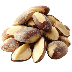 Brazil nuts isolated on transparent background.
