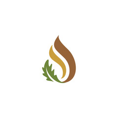 leaf oak leaf dynamic element, water, fire, icon symbol