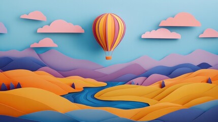 hot air balloon in the sky