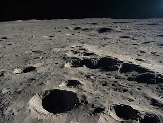 first Footprint of the first step on the moon, on the lunar ground