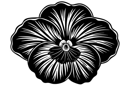 recommend clip art: Botanical Pansy Flower Illustration