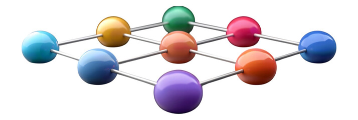 Obraz premium Collaboration motion settings icon with a smooth gradient connecting shapes that represent teamwork and the fluid nature of problemsolving creating a vibrant connected feel with ample space