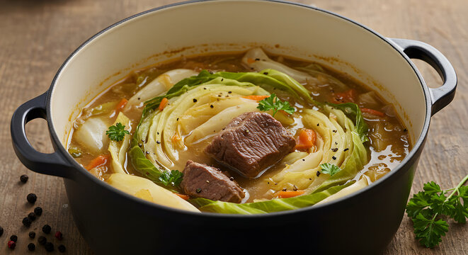 Authentic F?rik?l A Traditional Norwegian Lamb And Cabbage Stew