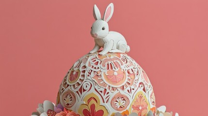 easter bunny with easter eggs