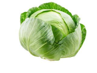 Obraz premium Fresh green cabbage isolated on transparent background