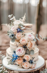 Close picture of a set up boho wedding table