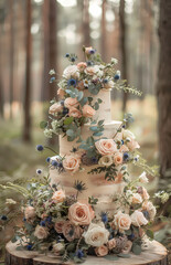 Close picture of a set up boho wedding table