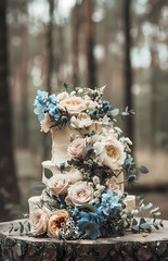 Close picture of a set up boho wedding table
