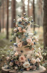 Close picture of a set up boho wedding table