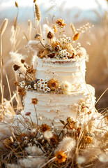 Close picture of a set up boho wedding table