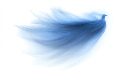 Abstract Blue Bird Feathers Flowing Design Fantasy Artwork Digital Art Illustration Gra