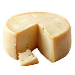 Provolone cheese isolated on transparent background.