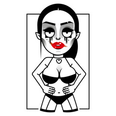 Day of The Dead colorful sugar skull girl with ornament