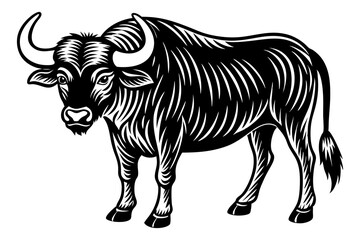 Buffalo Wildlife Silhouette Art