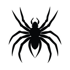 Isolated Giant Spider on White Background For Hallowen