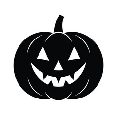 Isolated Pumpkin Face on White Background For Hallowen
