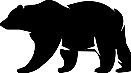 vector bear silhouette, wild, animal, dangers
