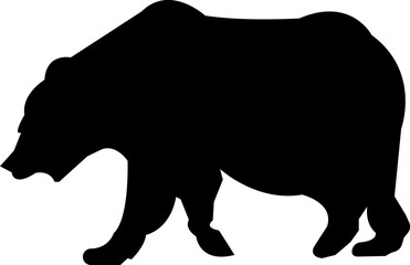 vector bear silhouette, wild, animal, dangers