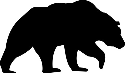 vector bear silhouette, wild, animal, dangers