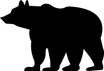 vector bear silhouette, wild, animal, dangers