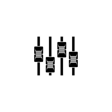 Sliders and faders icon isolated on white background
