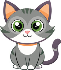 Happy cat with big eyes