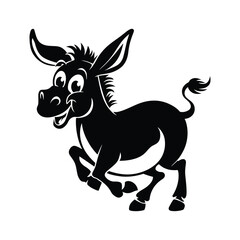 Cute Donkey silhouette Vector 
