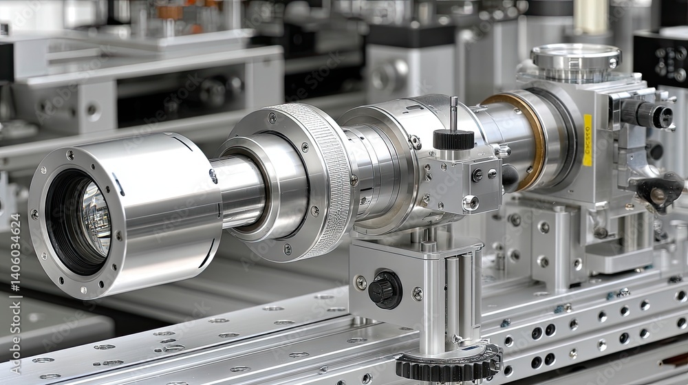 Poster Microscope capable of magnifying objects a million times in detailed scientific research