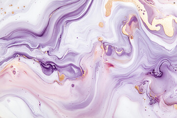 Fototapeta premium Elegant Purple and Gold Liquid Art Swirling Abstract Design Luxurious Texture