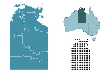Set maps of Northern Territory state
