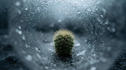 Cactus in Crystal: Desert Plant