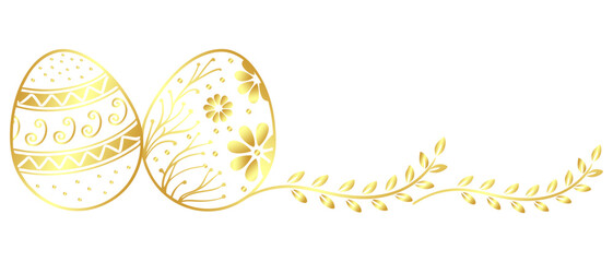 Golden Easter Eggs for easter day