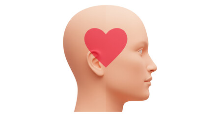 Isolated Heart on Head