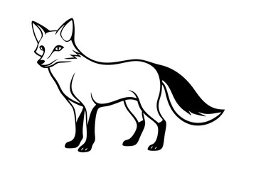 Obraz premium simple fox line art