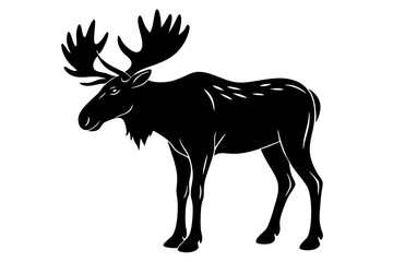 moose in simple line art