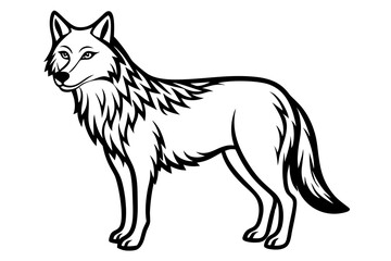Obraz premium wolf in simple line art