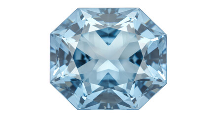 Isolated Aquamarine Gemstone
