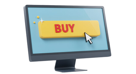 Isolated Computer Monitor with BUY Button