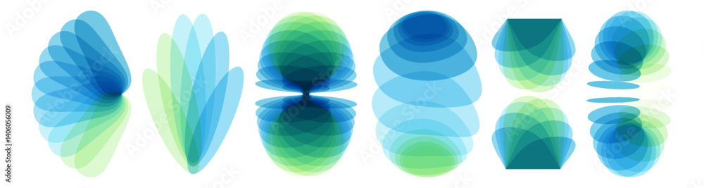 Wall mural abstract geometric design. vector illustration of different overlapping elements. applicable for ban