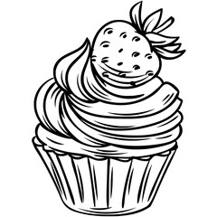 cupcake vector illustration