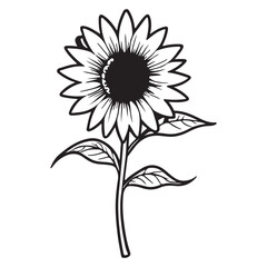 Simple sunflower vector art