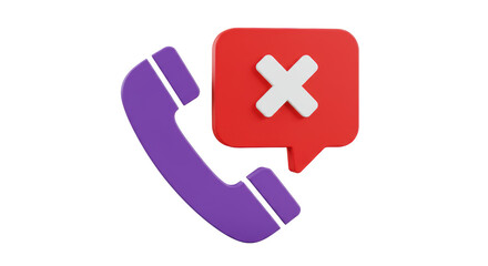 Fototapeta premium Isolated Missed Call Notification Icon