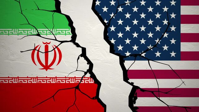 Iran - USA America Global political tension and conflict between powerful nations, including war threats, economic sanctions, military build-up, and diplomatic crisis on the rise