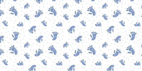 scatter seamless pattern with monkey footprints fox textile, wallpaper and other
