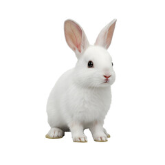 Obraz premium Alert bunny rabbit with big ears isolated on white background